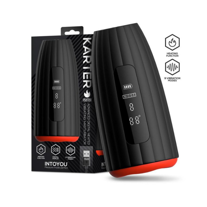 INTOYOU Karter Masturbador Avanzado con Vibración, Calor y Pantalla Digital