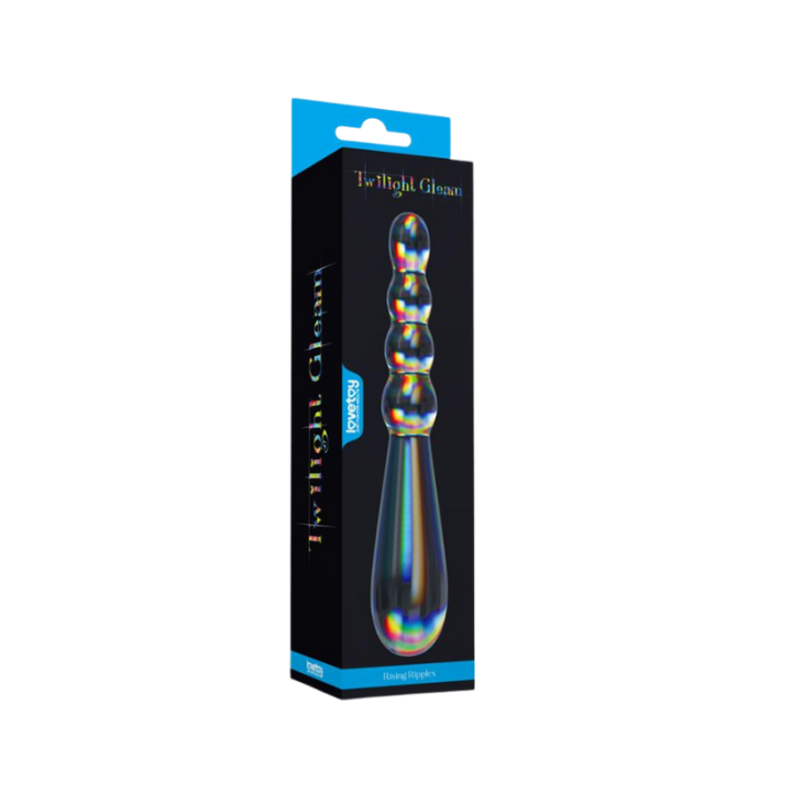 LOVETOY Dildo de Cristal que Brilla en la Oscuridad Twilight Gleam Rising Ripples