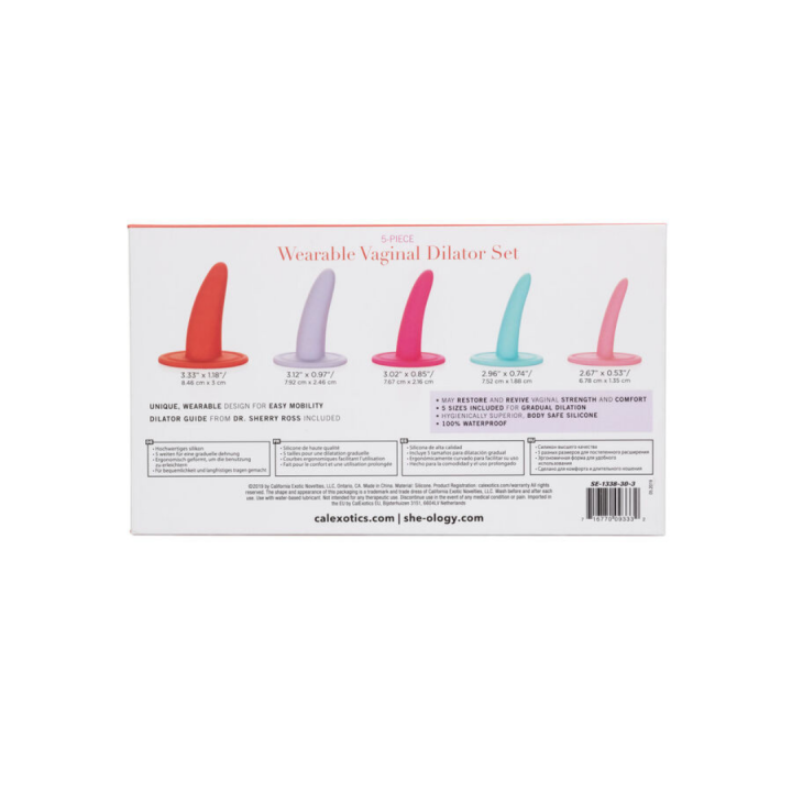 CALEX KIT 5PC DILATADORES VAGINALES O ANALES MULTICOLOR