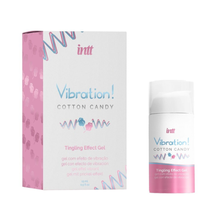 INTT - POTENTE ESTIMULANTE ÍNTIMO GEL VIBRADOR LIQUIDO ALGODÓN DE AZÚCAR 15 ML
