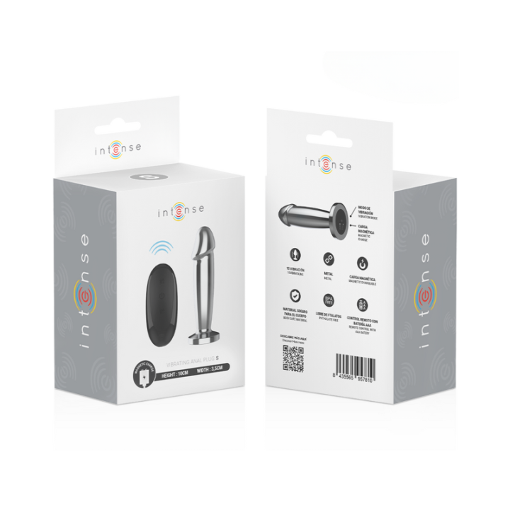 Packaging oficial del Plug Anal con forma de dildo de Intense
