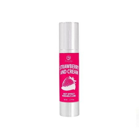 Envase y presentación del Lubricante efecto Calor de SecretPlay sabor Fresa y Nata