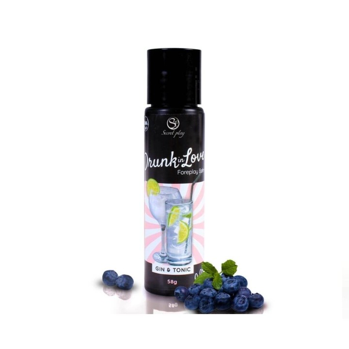 Lubricante Secret Play sabor gin & tonic vista lateral – Drunk in Love Borrachos de Amor