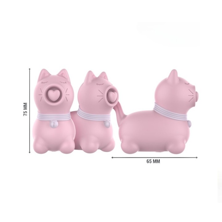 Tamaño del estimulador de clítoris Puppy Marie Intense pulsación rosa