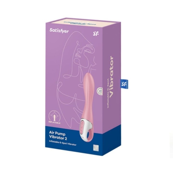 Packaging vibrador hinchable Satisfyer AirPump Vibrator 2 rosa