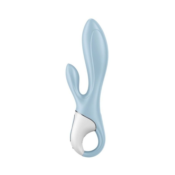 Vibrador hinchable Satisfyer AirPump Bunny 1 color azul – Air Pump inflable con orejas estimuladoras