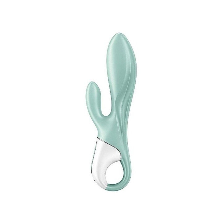 Vibrador hinchable Satisfyer AirPump Bunny 5 color verde con app – Air Pump inflable con orejas estimuladoras
