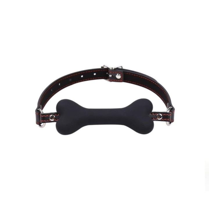 Mordaza Latetobed Bdsm Line con bola en forma de hueso de silicona