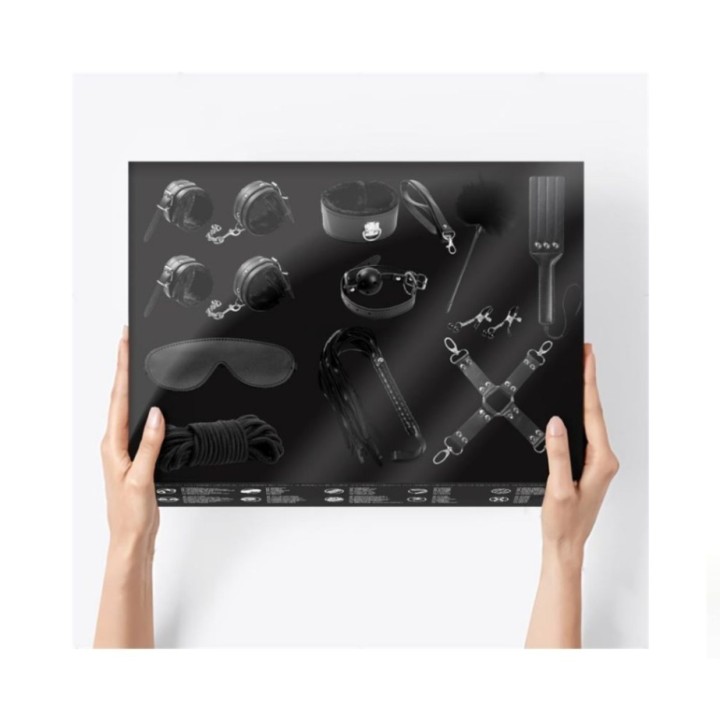 Packaging set bondage 11 piezas IntoYou BDSM Line color negro