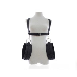 Detalle ajustable e intercambiable recto y cruzados restricciones piernas abiertas Latetobed