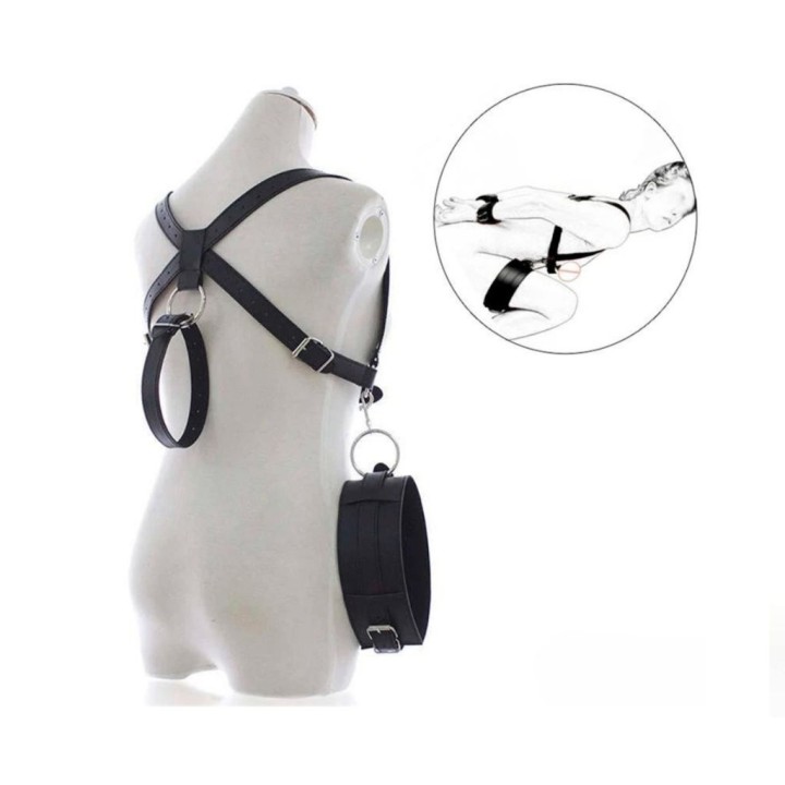 Detalle ajustable y accesorios desmontables restricciones piernas abiertas Latetobed