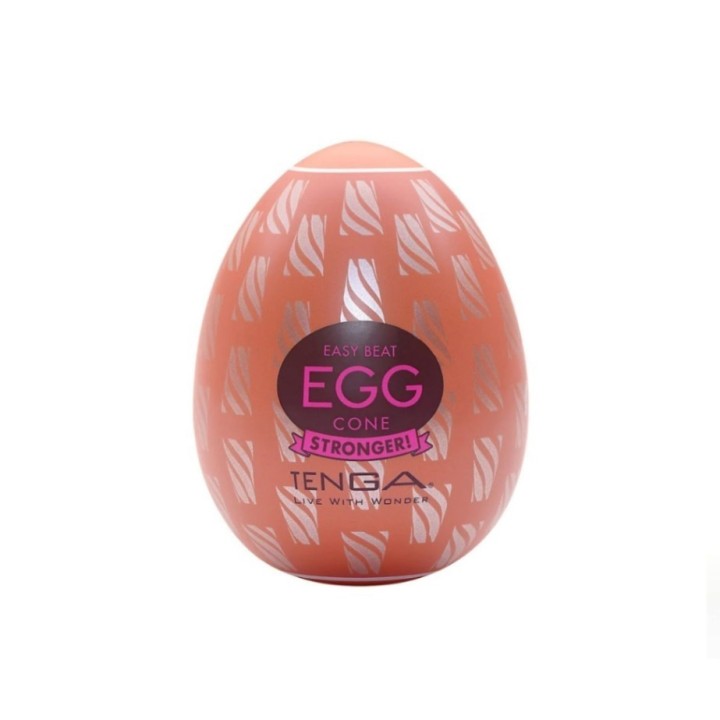 Huevo masturbador Tenga Cone Strong – discreto y compacto.