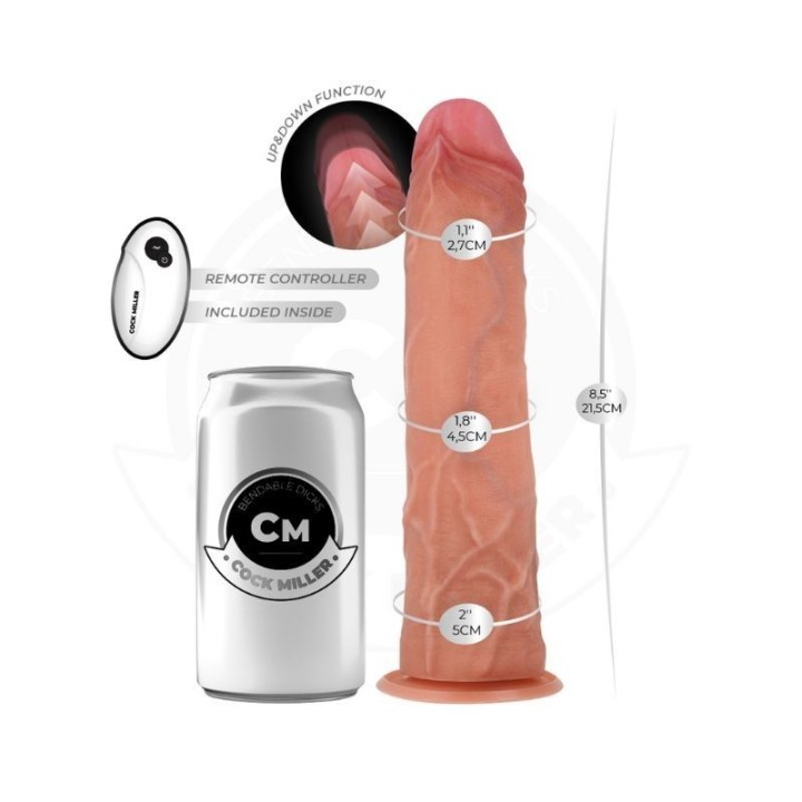 Cock Miller dildo hiperrealístico con thrusting y control remoto – vista frontal.
