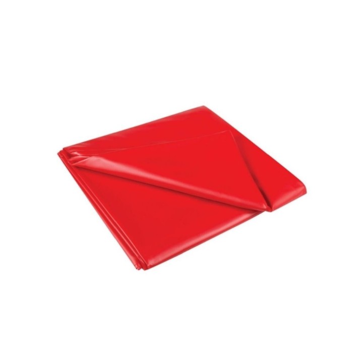 Sábana de látex rojo, reutilizable y fácil de limpiar.