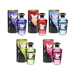 Este aceite con fragancias embriagadoras se desliza suave y fácilmente sobre la piel sin dejar residuos grasos.