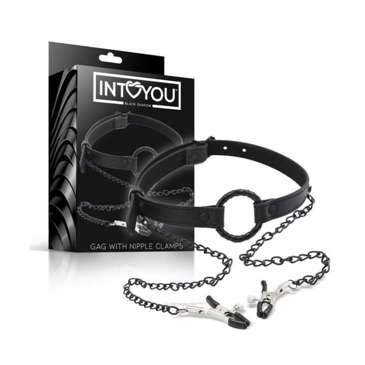 Presentación de la mordaza IntoYou Black Shadow en su packaging oficial.