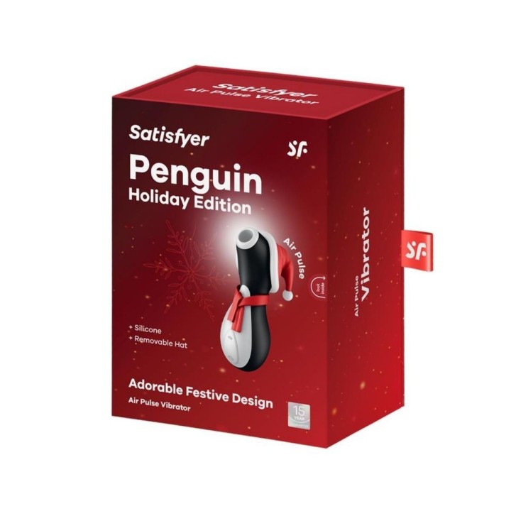 Packaging oficial de la edición de Navidad Satisfyer Penguin.
