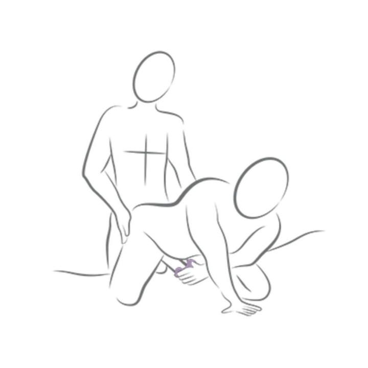 Uso en pareja del masturbador vibrador Rocks-Off Palm Blue 3