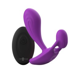 Shelly Dúo color violeta, estimulador doble anal-perineo o vaginal-clítoris con diseño ergonómico
