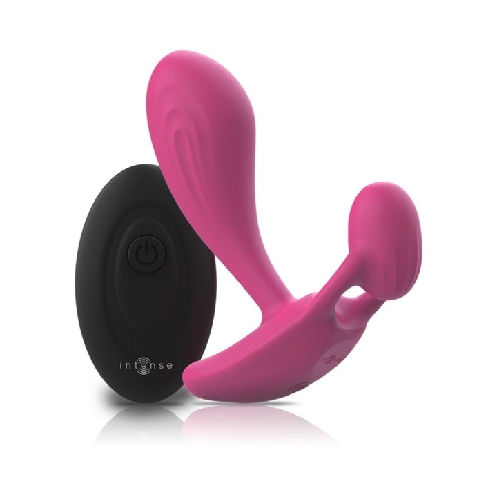 Shelly Dúo color rosa, estimulador doble anal-perineo o vaginal-clítoris con diseño ergonómico