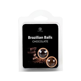 Set 2 Brazilian Balls Secret Play chocolate, pequeñas perlas de placer que se funden al contacto con la piel.
