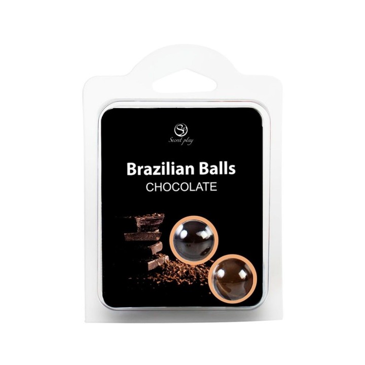 Set 2 Brazilian Balls Secret Play chocolate, pequeñas perlas de placer que se funden al contacto con la piel.