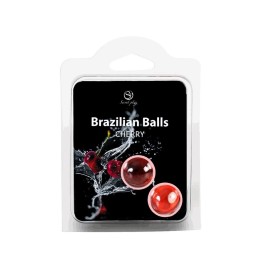 Set 2 Brazilian Balls Secret Play cereza, pequeñas perlas de placer que se funden al contacto con la piel.