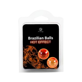 Set 2 Brazilian Balls Secret Play efecto calor, pequeñas perlas de placer que se funden al contacto con la piel.