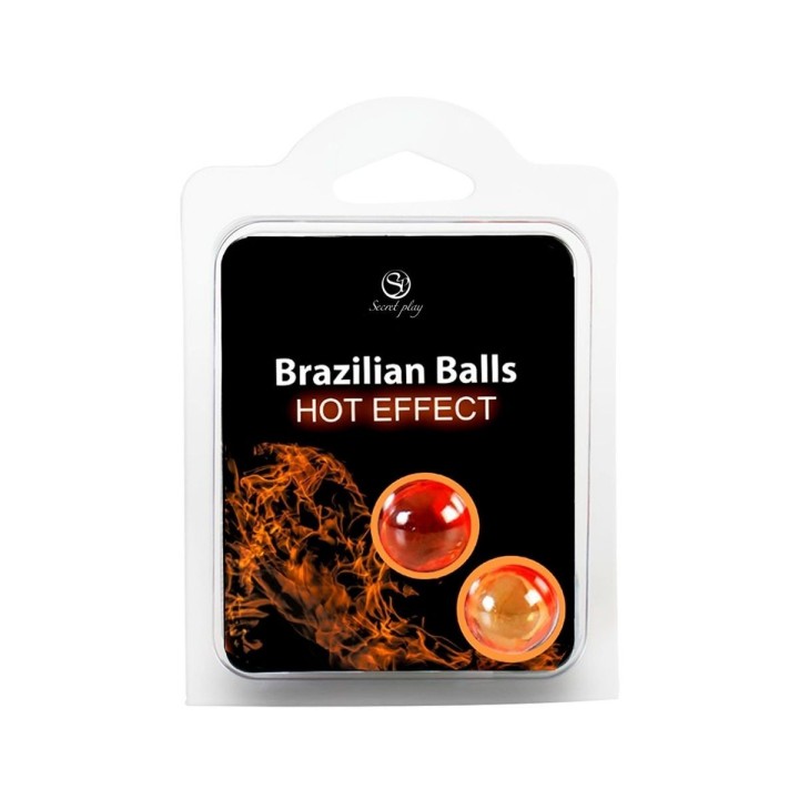 Set 2 Brazilian Balls Secret Play efecto calor, pequeñas perlas de placer que se funden al contacto con la piel.