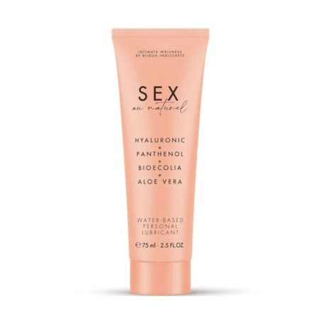 Lubricante Bijoux Hialurónico 75 ml, textura sedosa y base de agua para máxima hidratación.
