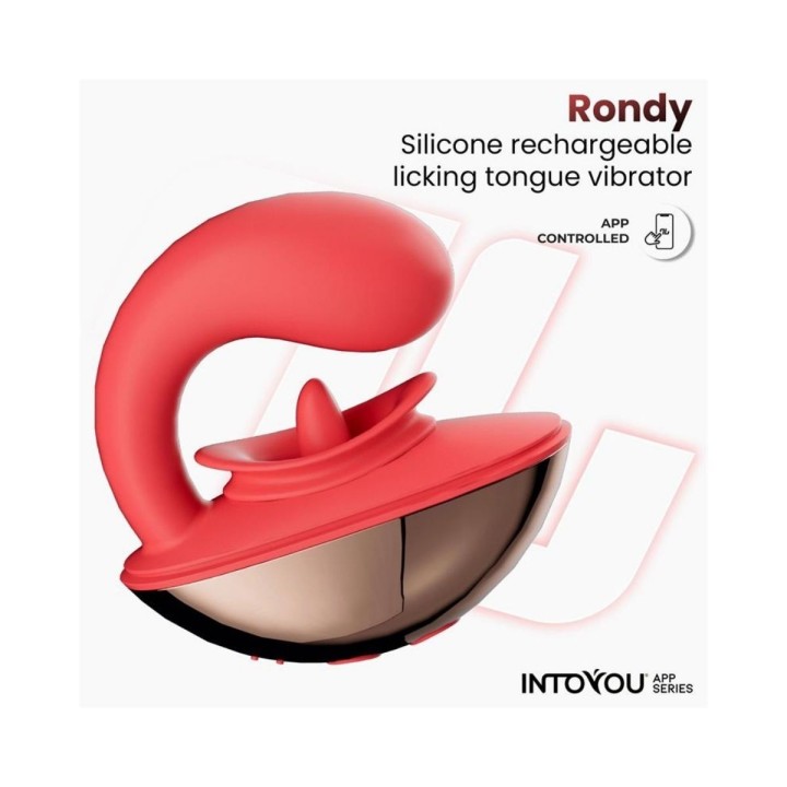 Intoyou Rondy App Series – estimulador con lengua vibrante y diseño elegante.