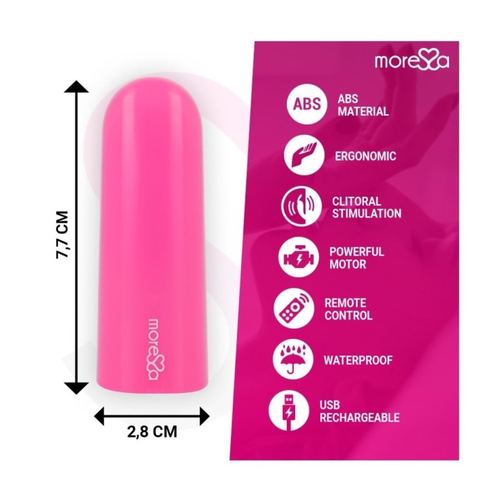 Moressa Nix – Bala vibradora con control remoto, 7 modos de placer y diseño discreto
