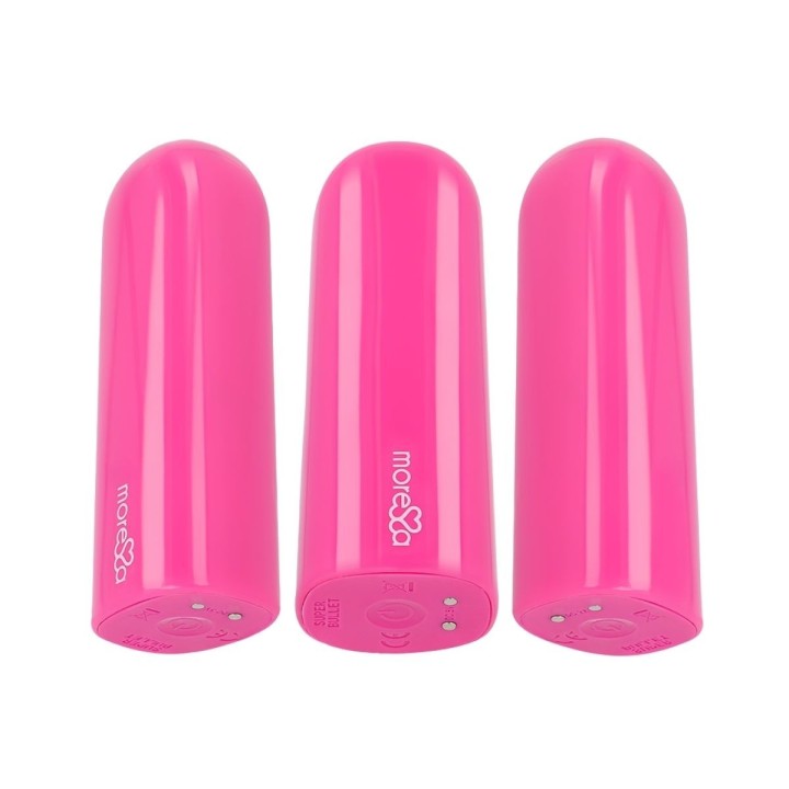 Vistas 3D de la bala Nix, textura suave de silicona médica y acabado premium.