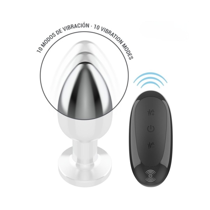 10 modos de vibración del plug anal Intense, placer ajustable al gusto