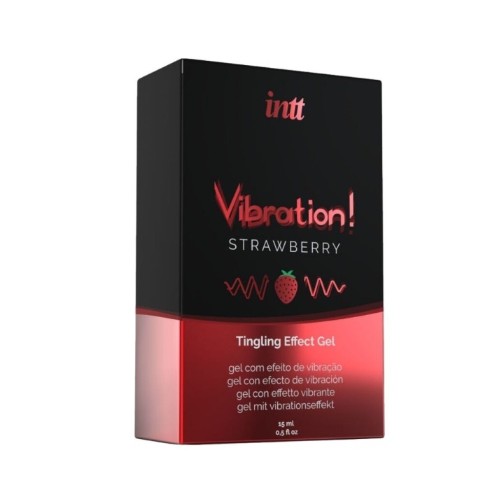 Packaging Gel vibrador sabor fresa de intt