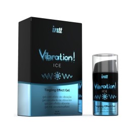 Gel vibrador líquido INTT efecto frío 15 ml, frescor y vibración para intensificar las sensaciones íntimas.