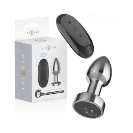 INTENSE Plug Anal Metálico Vibrador con Control Remoto – 10 Modos de Vibración – Tallas S, M y L
