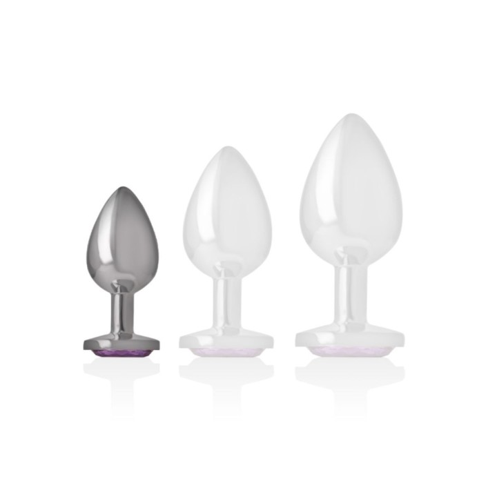 Comparativa de tamaño del plug anal Intense talla S, diseño ergonómico y elegante.