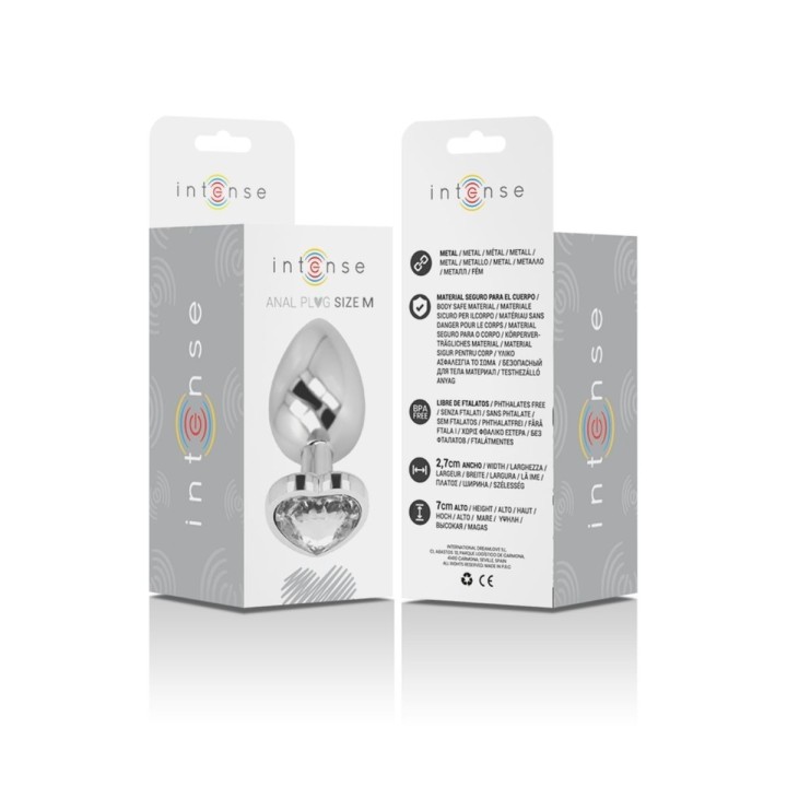 Packaging del plug anal Intense, diseño sofisticado y perfecto para regalar.