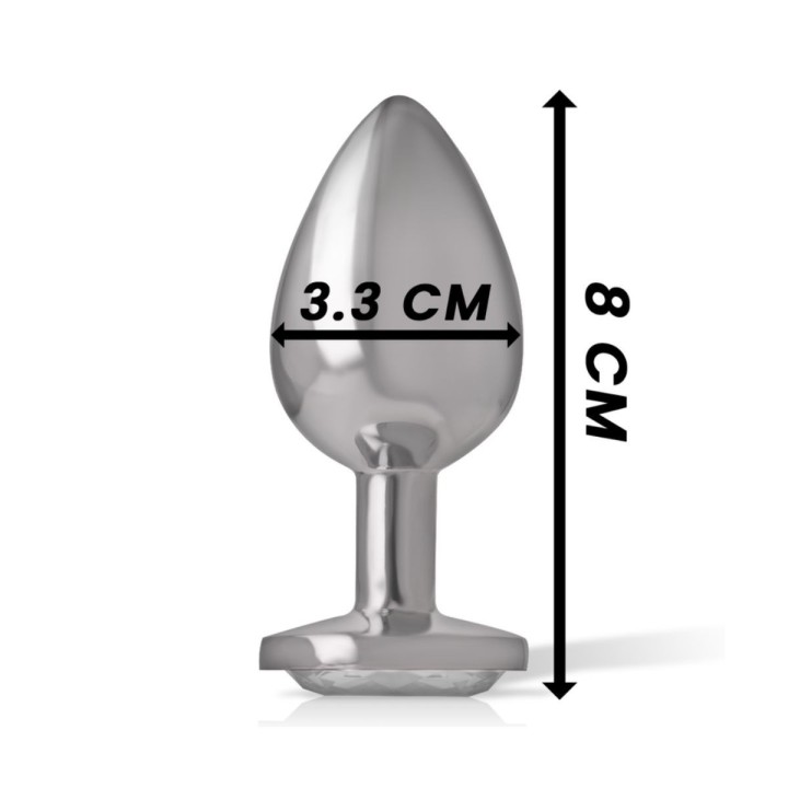 Medidas del plug anal Intense talla M, proporciones ideales para un placer equilibrado.