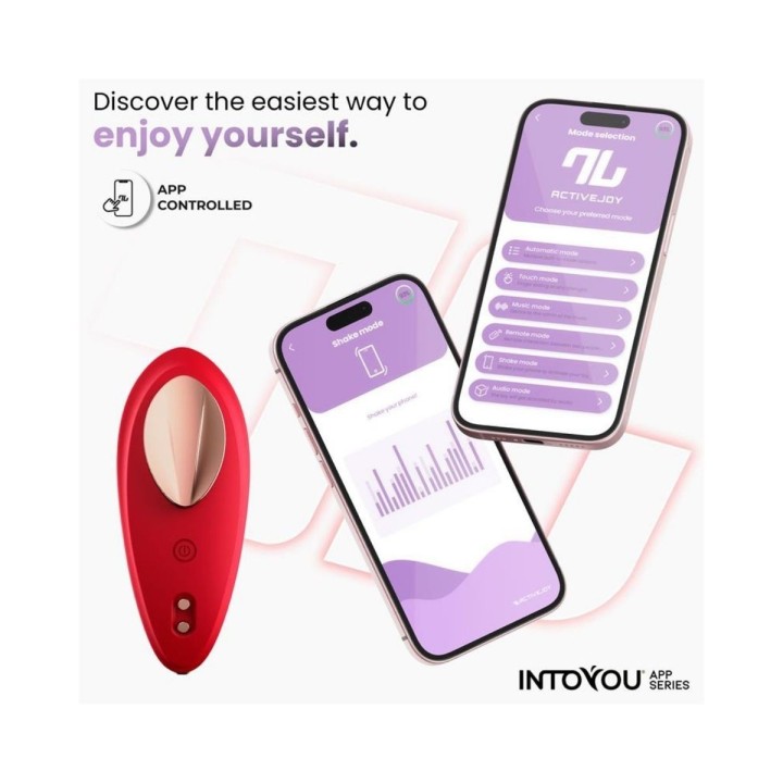 Control local y remoto del vibrador de braguita Intoyou rojo.