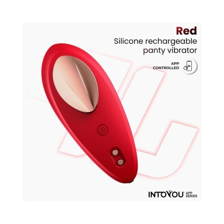 Vibrador Intoyou rojo recargable por USB.