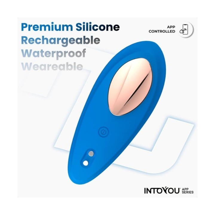 Vibrador Intoyou azul resistente al agua.