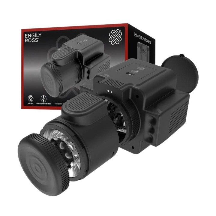 Cumera de Engily Ross, masturbador automático con rotación y movimiento thrusting, vista general.