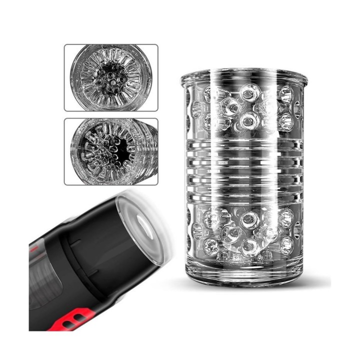 Manga interior ultrasuave del masturbador Pyro, textura realista y placentera