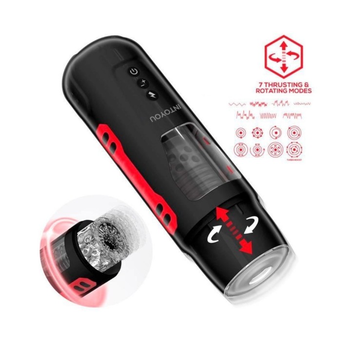 Función thrusting de movimiento vertical del masturbador Intoyou Pyro.