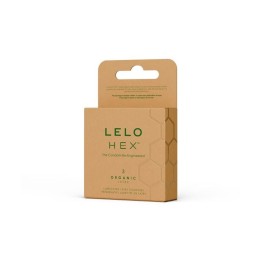LELO HEX™ Organic 3 uds – Packaging oficial con diseño hexagonal.