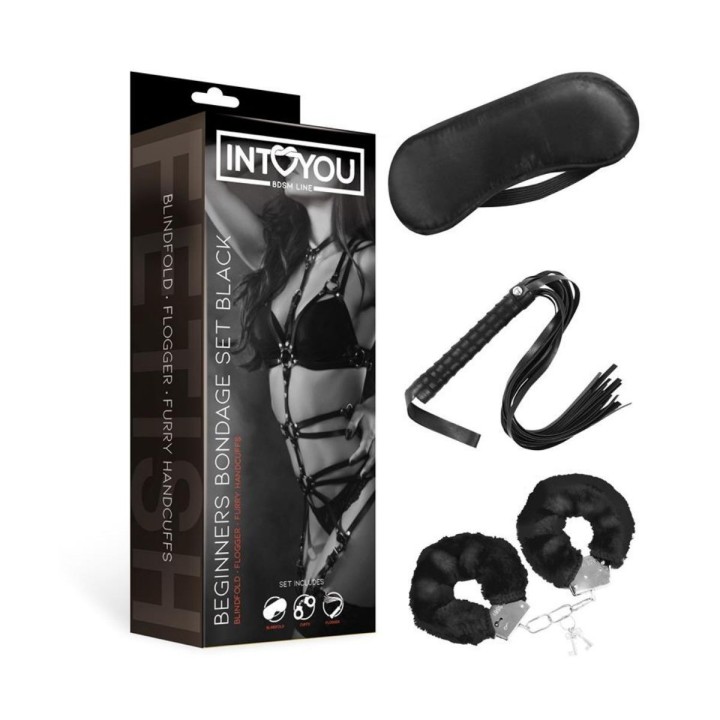 Set de Bondage Intoyou Beginners – vista principal con las tres piezas incluidas.
