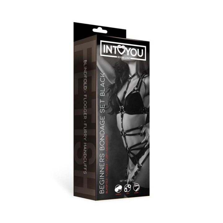 Packaging del Set de Bondage Intoyou Beginners de 3 piezas.
