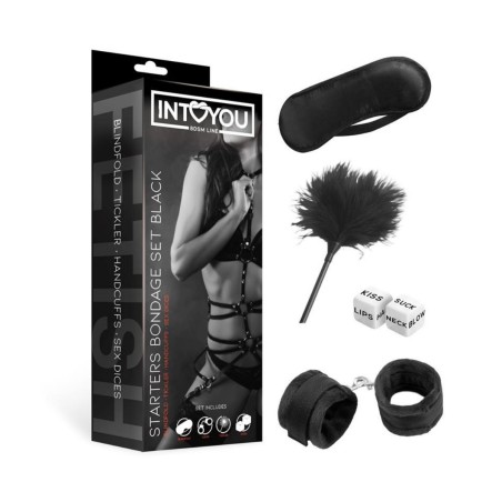 Set de Bondage Intoyou Starters 4 Piezas – Vista completa del contenido y packaging.
